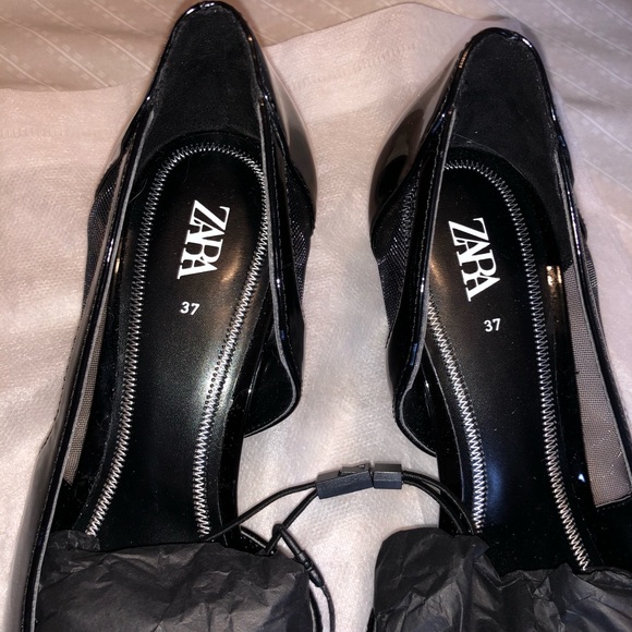 zara black pointed heels - Picture 3 of 9